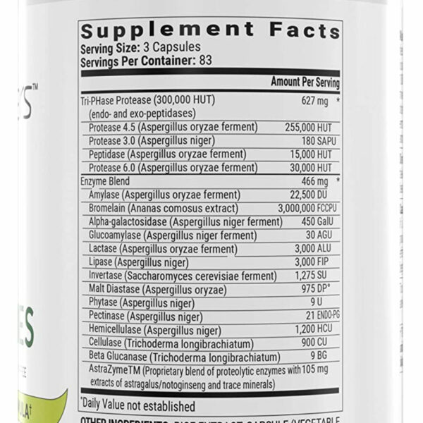 MASSZYMES BY BIOPTIMIZERS ingredients